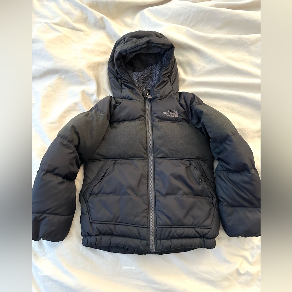 The North Face Kids Black Puffer Jacket with Hood